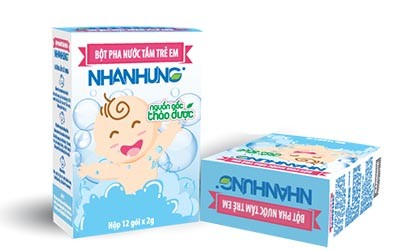 Thuốc trị ngứa cho trẻ em - Bột pha nước tắm trẻ em Nhân Hưng